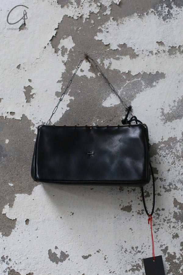 M.A+ Silver Chain Small Clutch Italy MA-BR202S/C4 CU1,0-HEI-F Black MA-BR202S